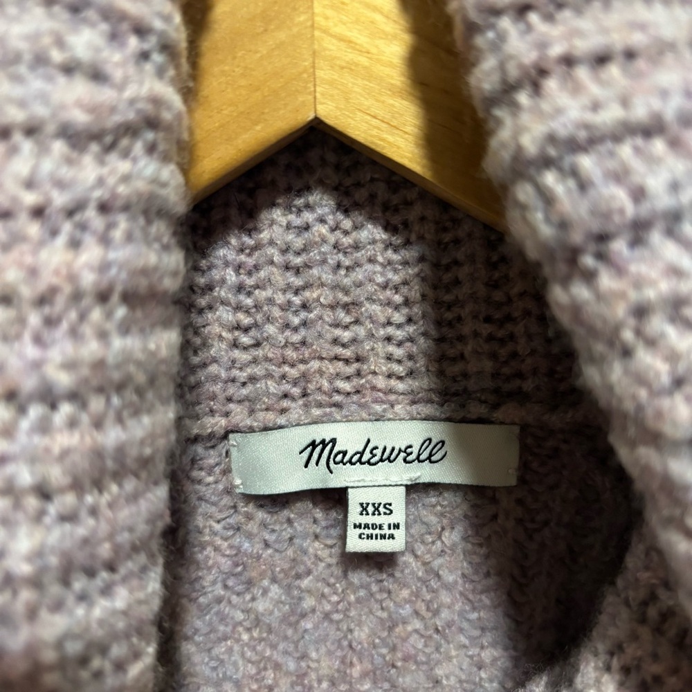 Madewell Heathered Purple lavender Turtleneck wool Sweater - Picture 2 of 4